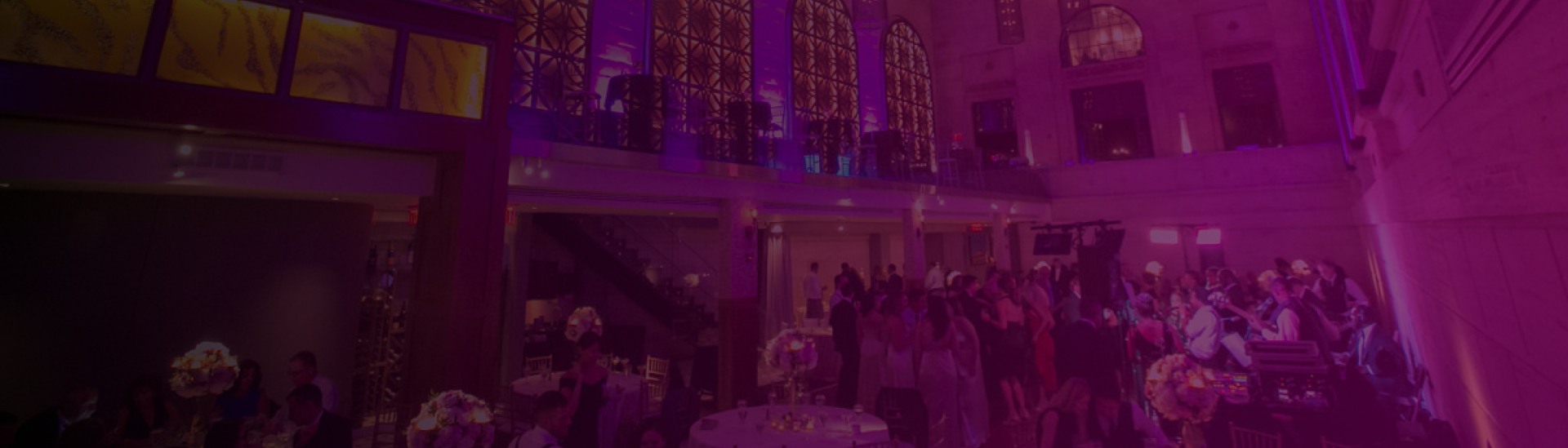 wedding guests gathered