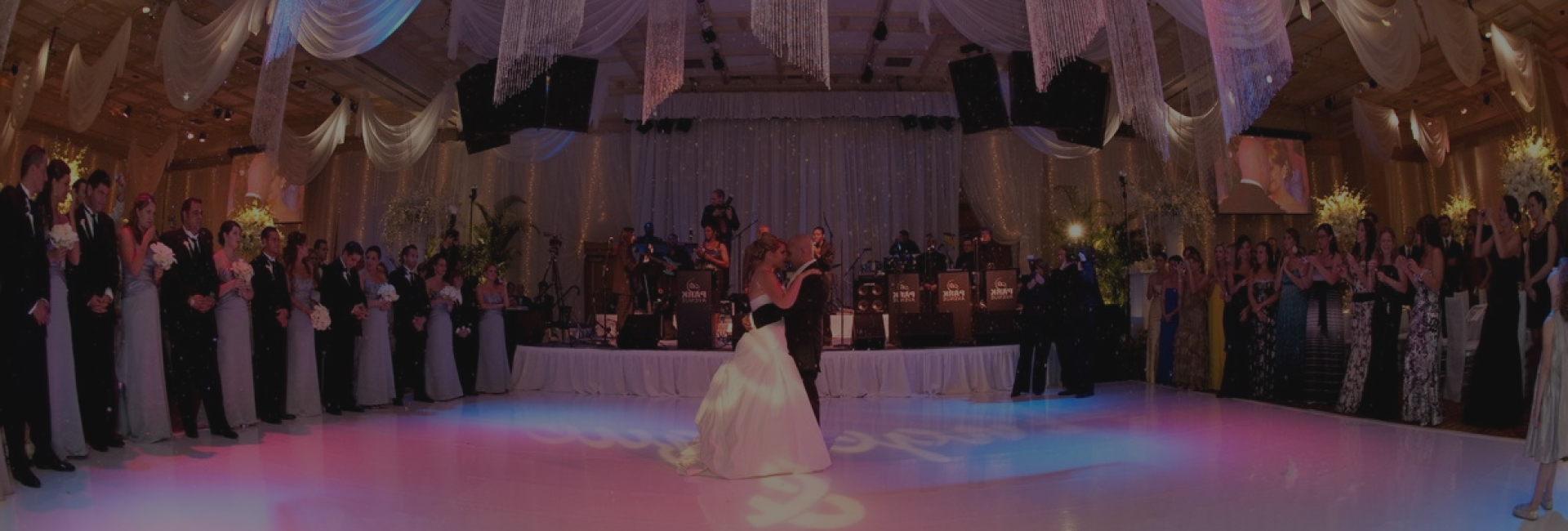 wedding couple having their first dance