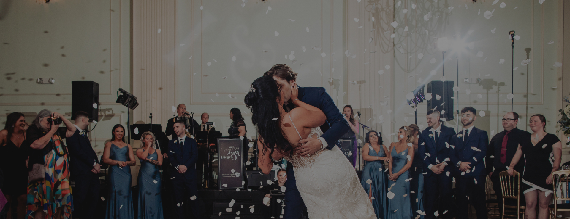 wedding couple having their first dance